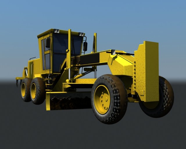 road scraper grader 3D Model .c4d .max .obj .3ds .fbx .stl .blend 