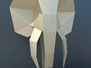 ローポリ象 3Dモデル