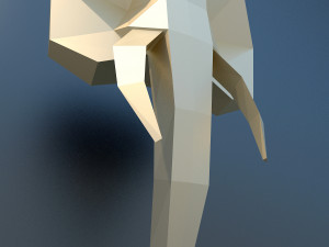 low poly elephant Modelo 3D