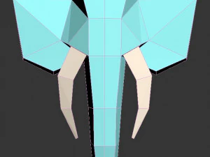 ローポリ象 3Dモデル