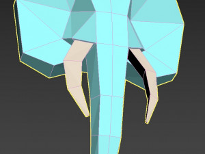 low poly elephant Modelo 3D