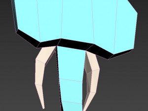 low poly elephant Modelo 3D