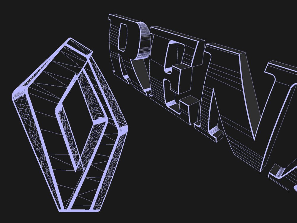 renault logo 3D Model in Parts of auto 3DExport
