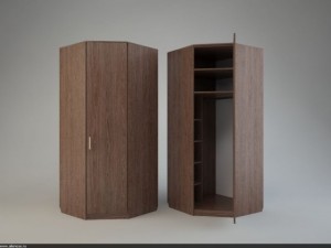 furniture  wardrobe 45 deg Model 3D