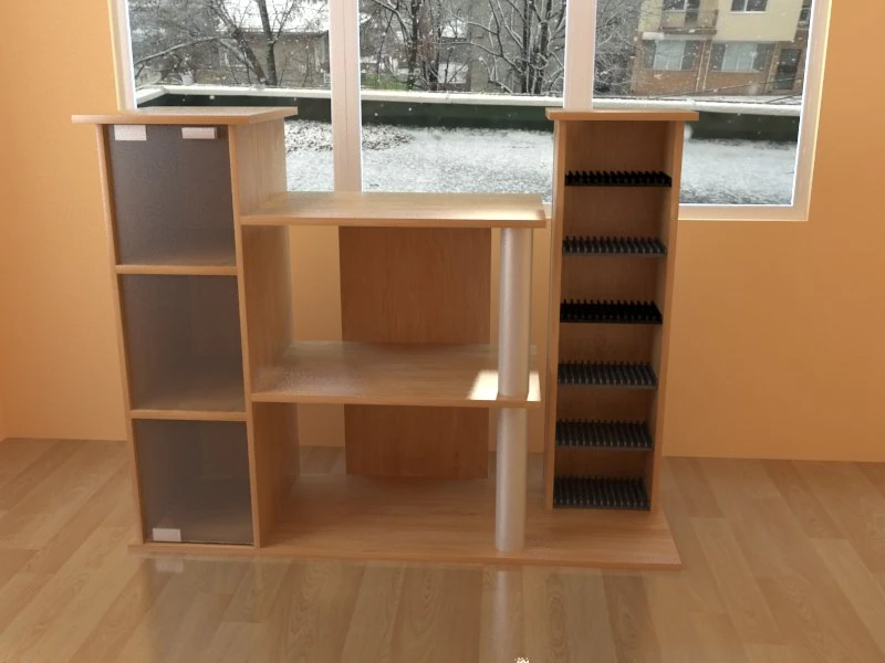 tv cabinet 3D Model .c4d .max .obj .3ds .fbx .stl .blend