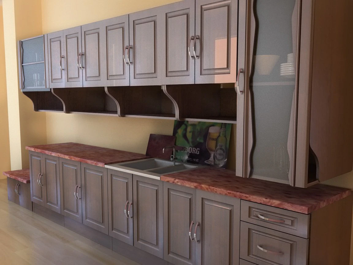 kitchen 3D Model .c4d .max .obj .3ds .fbx .stl .blend 