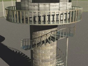 circular watchtower 3D Model