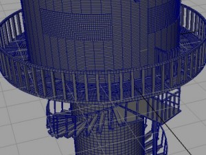 circular watchtower Modelo 3D
