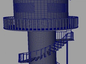 circular watchtower Modelo 3D