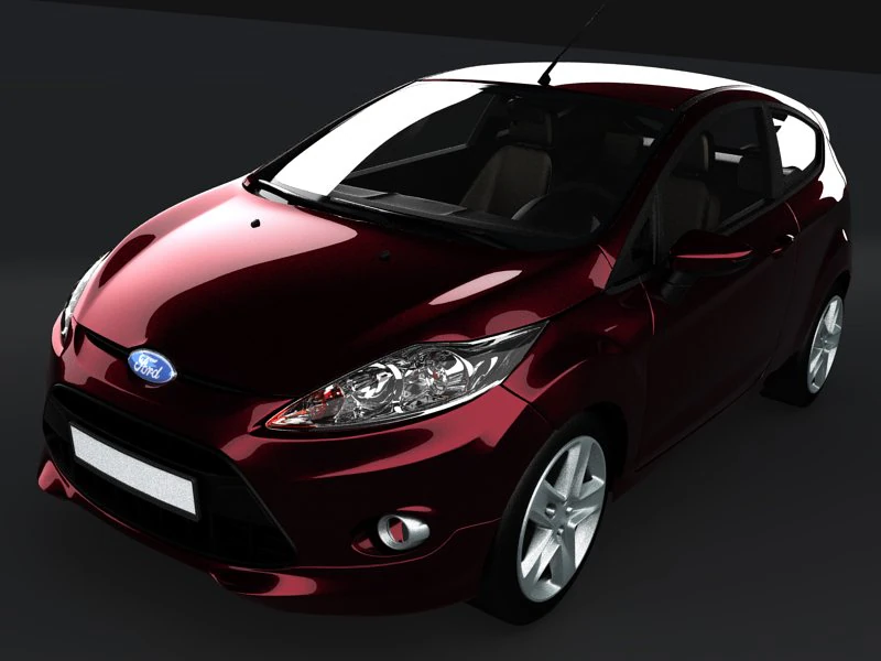 ford fiesta 2008 3D Model .c4d .max .obj .3ds .fbx .stl .blend 