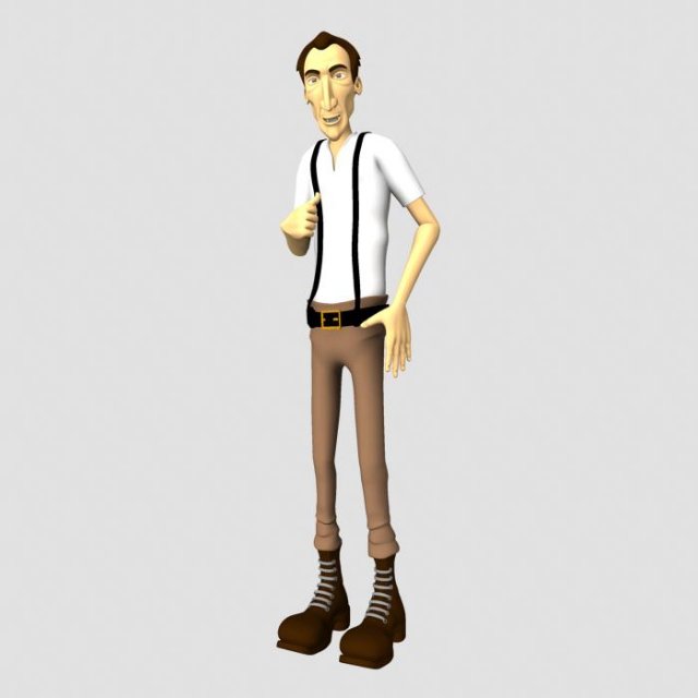stranger rigged 3D Model .c4d .max .obj .3ds .fbx .stl .blend 