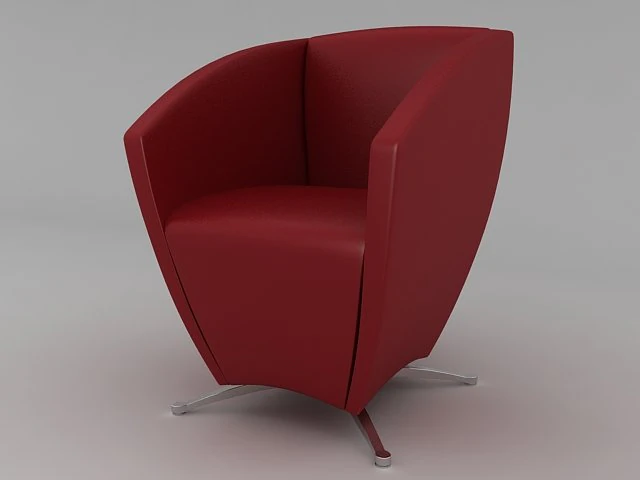 leather armchair 3D Model .c4d .max .obj .3ds .fbx .stl .blend 