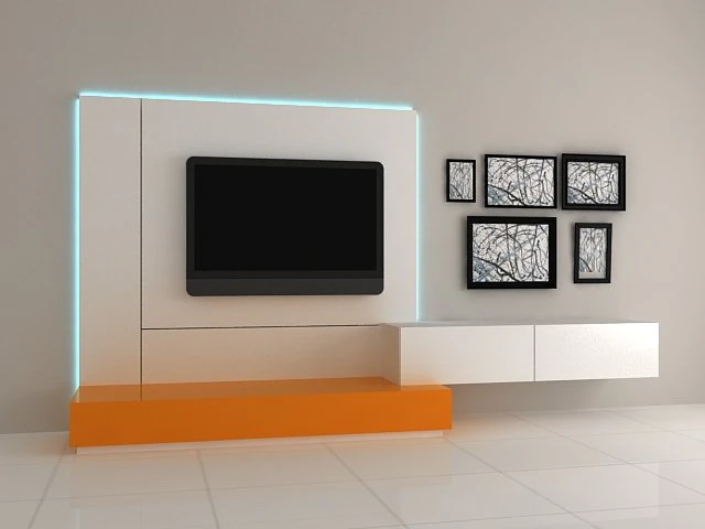 tv cabinet 3D Model .c4d .max .obj .3ds .fbx .stl .blend 