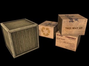 crate  carton 3D-Modell
