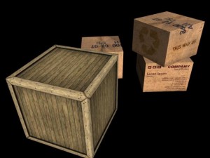 crate  carton 3D Модель