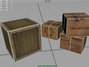 crate  carton 3D Модель