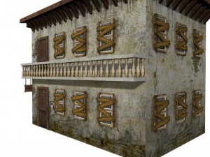 old motelold building 3D-Modell