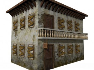 old motelold building Model 3D
