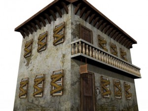 old motelold building Model 3D