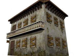 old motelold building Model 3D