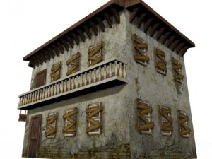 old motelold building 3D Model