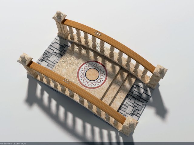 the decorative bridge 3D मॉडल .c4d .max .obj .3ds .fbx .stl .blend 