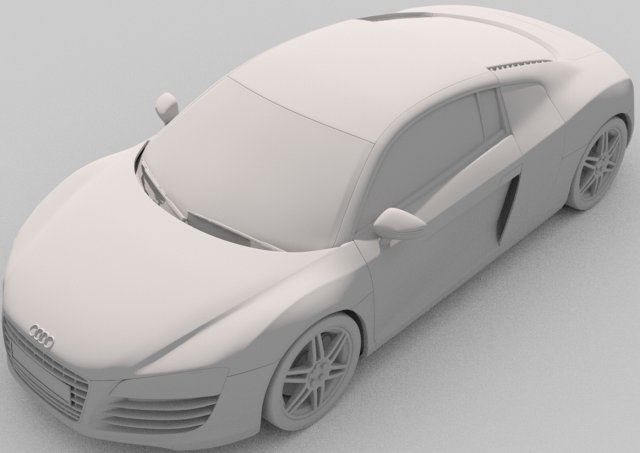 audi r8 3D Model .c4d .max .obj .3ds .fbx .stl .blend 