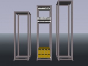 telecommunication racks 37u46u 3D Модель