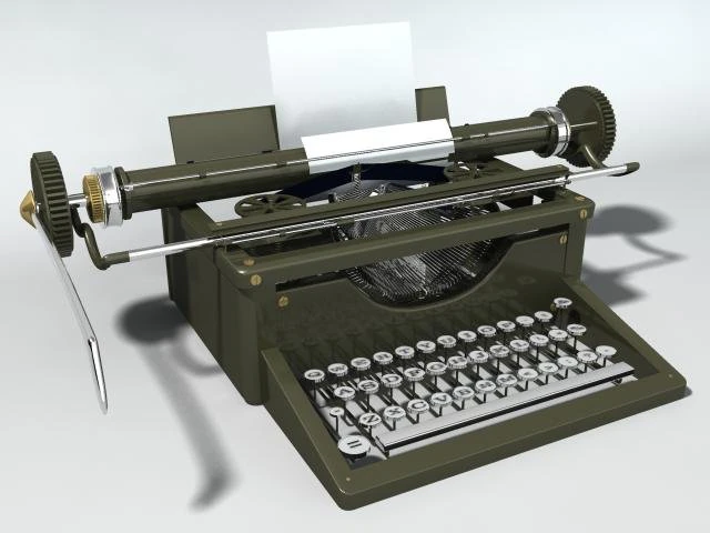 máquina de escrever antiga Modelo 3D .c4d .max .obj .3ds .fbx .stl .blend