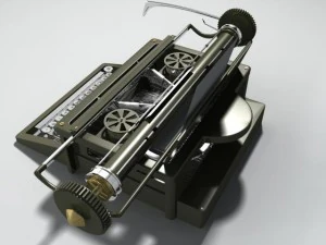 m&aacute;quina de escrever antiga Modelo 3D