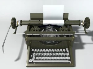 m&aacute;quina de escrever antiga Modelo 3D