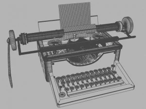 m&aacute;quina de escrever antiga Modelo 3D