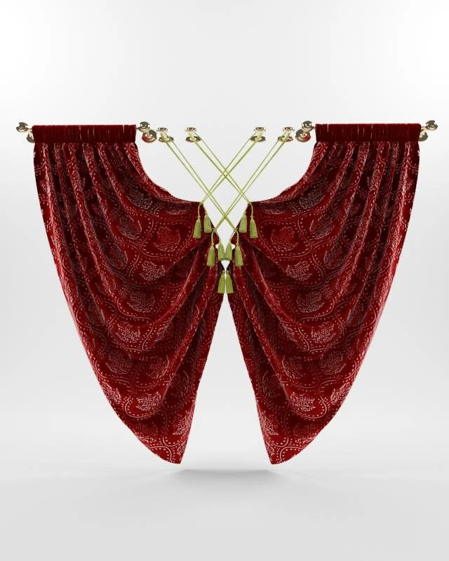 curtain 3D Model .c4d .max .obj .3ds .fbx .stl .blend 