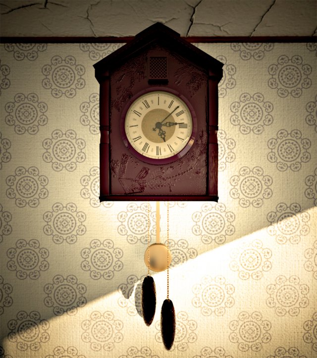 grandmas clock 3D-Modell .c4d .max .obj .3ds .fbx .stl .blend 