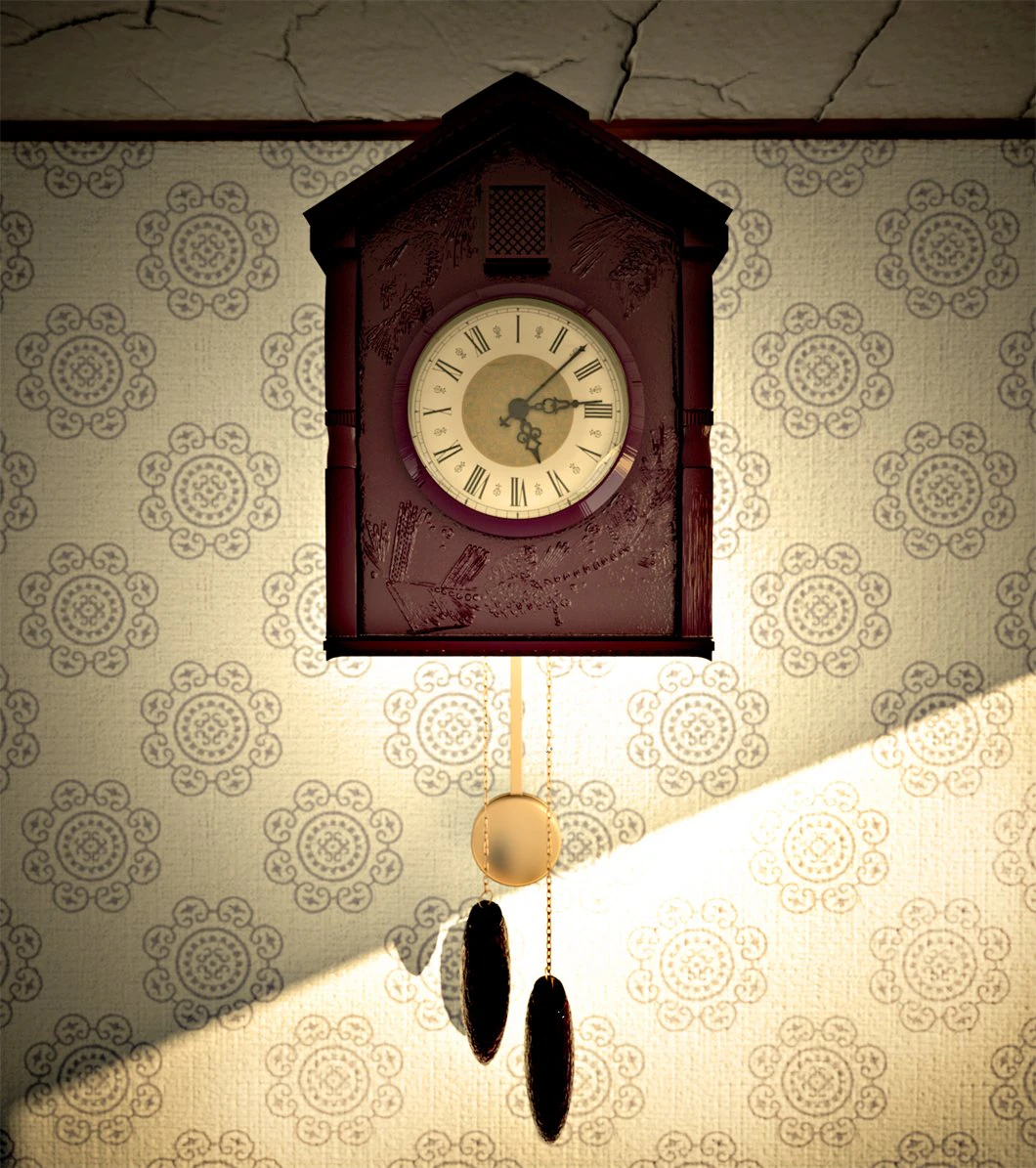 grandmas clock 3D Model .c4d .max .obj .3ds .fbx .stl .blend 