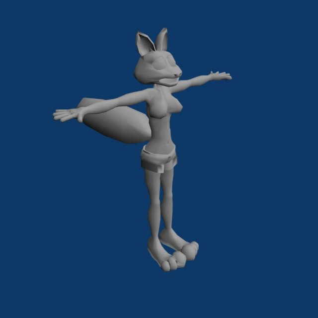 toon fox girl with jeans 3D Model .c4d .max .obj .3ds .fbx .stl .blend 