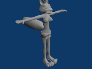 toon fox girl with jeans Model 3D