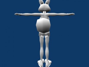 toon fox girl with jeans 3D Model