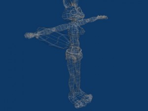 toon fox girl with jeans 3D Model