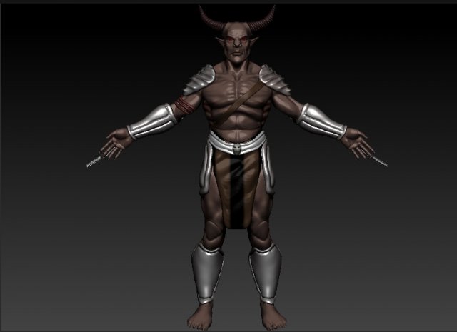 demonwarrior 3D Model .c4d .max .obj .3ds .fbx .stl .blend 