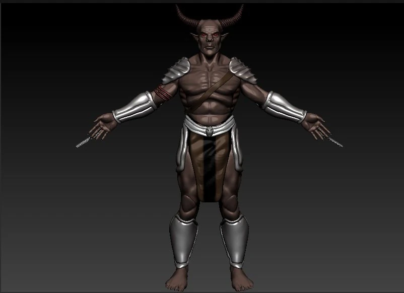 demonwarrior 3D Model .c4d .max .obj .3ds .fbx .stl .blend 