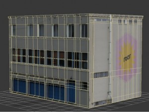 low poly old factory building 3D Model