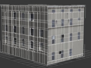 low poly old factory building 3D Model