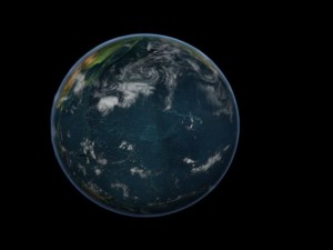 earth planet with clouds and atmosphere 3D-Modell
