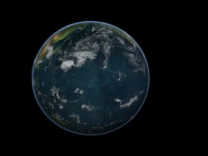 pianeta terra con nuvole e atmosfera Modello 3D