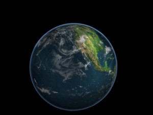 earth planet with clouds and atmosphere 3D 模型