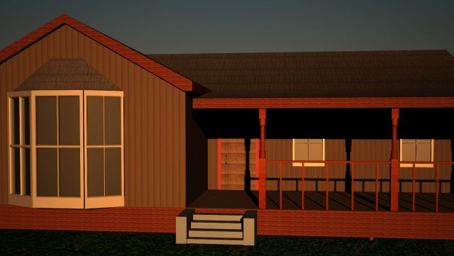 wooden house and empty interior new price for holi Model 3D .c4d .max .obj .3ds .fbx .stl .blend 