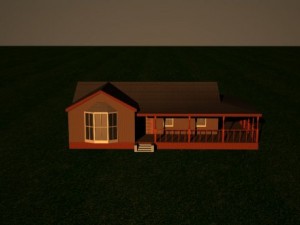 wooden house and empty interior new price for holi Model 3D