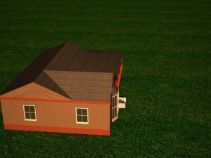 wooden house and empty interior new price for holi Model 3D