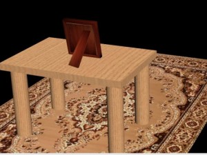 picture frame with table and carpet 3D Model